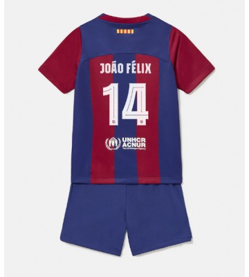 Barcelona Joao Felix #14 Replika Babytøj Hjemmebanesæt Børn 2023-24 Kortærmet (+ Korte bukser)